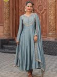 TRENDING VICHITRA SILK EMBROIDERY WORK TOP BOTTOM WITH DUPATTA PARTY WEAR WHOLESALE PRICE ETHNIC GARMENT (3)