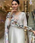 TRENDING VISCOSE CHANDERI SILK EMBROIDERY WORK TOP BOTTOM WITH DUPATTA PARTY WEAR WHOLESALE PRICE ETHNIC GARMENT (7)