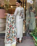 TRENDING VISCOSE CHANDERI SILK EMBROIDERY WORK TOP BOTTOM WITH DUPATTA PARTY WEAR WHOLESALE PRICE ETHNIC GARMENT (7)