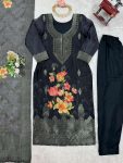 1 RICH LOOK CHANDERI SILK JACQUARD WORK WITH DIGITAL PRINTED TOP BOTTOM DUPATTA FESTIVE WEAR WHOLESALE PRICE ETHNIC GARMENT (8)
