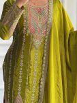 1DESIGNER CHINON SILK EMBROIDERY CODING DORI SEQUENCE WORK TOP BOTTOM WITH DUPATTA FESTIVE WEAR WHOLESALE PRICE ETHNIC GARMENT (10)