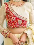 1DESIGNER FENDY PITA AND GOTA PATTI WORK SAREE WITH STITCHED BLOUSE PARTY WEAR WHOLESALE PRICE ETHNIC GARMENT (7)