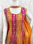 1DESIGNER GEORGETTE SEQUENCE EMBROIDERY WORK TOP SHARARA WITH DUPATTA FESTIVE WEAR WHOLESALE PRICE ETHNIC GARMENT (10)