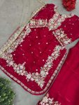 1DESIGNER JIMMY CHOO EMBROIDERY SEQUENCE WORK TOP PALAZZO WITH DUPATTA FESTIVE WEAR WHOLESALE PRICE ETHNIC GARMENT (11)