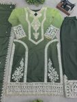 1FANCY GEORGETTE PANDDING EMBROIDERY SEQUENCE CODDING WORK TOP BOTTOM WITH DUPATTA FESTIVE WEAR WHOLESALE PRICE ETHNIC GARMENT (5)