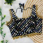 1FANCY GEORGETTE SEQUENCE WITH HEAVY LACE WORK STITCHED BLOUSE FESTIVE WEAR WHOLESALE PRICE ETHNIC GARMENT (8)