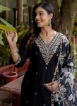 1FANCY RAYON EMBROIDERY WORK TOP BOTTOM WITH DUPATTA FESTIVE WEAR WHOLESALE PRICE ETHNIC GARMENT (10)