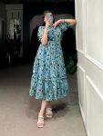 1FANCY TABBY SILK PRINTED ONE PIECE PARTY WEAR WHOLESALE PRICE ETHNIC GARMENT (2)