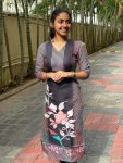 LATEST COTTON PRINTED KURTI  BLACK