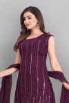 1LATEST GEORGETTE EMBROIDERY WORK TOP SHARARA WITH DUPATTA FESTIVE WEAR WHOLESLAE PRICE ETHNIC GARMENT (18)