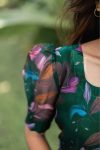 1LATEST ORGANZA FLOWER PRINTED KURTI FESTIVE WEAR WHOLESALE PRICE ETHNIC GARMENT (6)