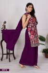 1NEW ARRIVAL FAUX GEORGETTE SEQUENCE EMBROIDERY WORK TOP PALAZZO WITH DUPATTA FESTIVE WEAR WHOLESALE PRICE ETHNIC GARMENT (35)