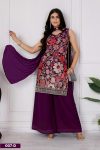 1NEW ARRIVAL FAUX GEORGETTE SEQUENCE EMBROIDERY WORK TOP PALAZZO WITH DUPATTA FESTIVE WEAR WHOLESALE PRICE ETHNIC GARMENT (35)
