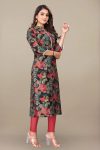 1NEW ARRIVAL ORGANZA FLOWERS PRINTED KURTI CASUAL WEAR WHOLESALE PRICE ETHNIC GARMENT (7)