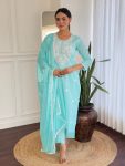1NEW ARRIVAL PURE COTTON EMBROIDERY WORK TOP BOTTOM WITH DUPATTA FESTIVE WEAR WHOLESALE PRICE ETHNIC GARMENT (19)