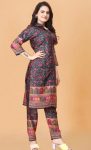1NEW ARRIVAL SLUB COTTON PRINT WORK CO-ORD SET CASUAL WEAR WHOLESALE PRICE ETHNIC GARMENT (26)