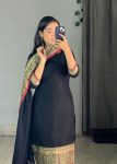 1NEW ARRIVAL VICHITRA SILK JACQUARD ZARI WEAVING WORK TOP WITH DUPATTA FESTIVE WEAR WHOLESALE PRICE ETHNIC GARMENT (5)
