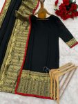 1NEW ARRIVAL VICHITRA SILK JACQUARD ZARI WEAVING WORK TOP WITH DUPATTA FESTIVE WEAR WHOLESALE PRICE ETHNIC GARMENT (5)