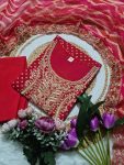 1NEW ARRIVAL VICHITRA SILK SEQUENCE CODING EMBROIDERY WORK TOP BOTTOM WITH DUPATTA FESTIVE WEAR WHOLESALE PRICE ETHNIC GARMENT (9)