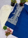 2DESIGNER CHINON SILK EMBROIDERY SEQUENCE WORK TOP DHOTI WITH DUPATTA FESTIVE WEAR WHOLESALE PRICE ETHNIC GARMENT (9)