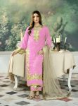 DESIGNER JIMMY CHOO EMBROIDERY SEQUENCE WORK TOP PALAZZO WITH DUPATTA BABY PINK