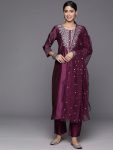 2FACNY ROMAN EMBROIDERY WITH CODING WORK TOP BOTTOM WITH DUPATTA FESTIVE WEAR WHOLESALE PRICE ETHNIC GARMENT (2)