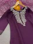 2FACNY ROMAN EMBROIDERY WITH CODING WORK TOP BOTTOM WITH DUPATTA FESTIVE WEAR WHOLESALE PRICE ETHNIC GARMENT (2)