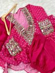 2FANCY GEORGETTE CODED EMBROIDERY AND REAL MIRROR LACE WORK TOP TUBE TOP WITH BOTTOM PARTY WEAR WHOLESALE PRICE ETHNIC GARMENT (10)