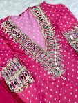 2FANCY GEORGETTE CODED EMBROIDERY AND REAL MIRROR LACE WORK TOP TUBE TOP WITH BOTTOM PARTY WEAR WHOLESALE PRICE ETHNIC GARMENT (10)