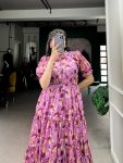 2FANCY TABBY SILK PRINTED ONE PIECE PARTY WEAR WHOLESALE PRICE ETHNIC GARMENT (5)