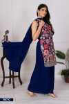 2NEW ARRIVAL FAUX GEORGETTE SEQUENCE EMBROIDERY WORK TOP PALAZZO WITH DUPATTA FESTIVE WEAR WHOLESALE PRICE ETHNIC GARMENT (29)