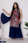 2NEW ARRIVAL FAUX GEORGETTE SEQUENCE EMBROIDERY WORK TOP PALAZZO WITH DUPATTA FESTIVE WEAR WHOLESALE PRICE ETHNIC GARMENT (29)