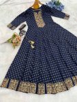 2NEW ARRIVAL RAYON FOIL PRINTED GOWN FESTIVE WEAR WHOLESALE PRICE ETHNIC GARMENT (8)