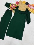 2RICH LOOK GEORGETTE PLAIN WITH BALOON SLEEVES TOP BOTTOM SET PARTY WEAR WHOLESALE PRICE ETHNIC GARMENT (3)