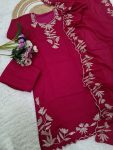 2RICH LOOK VICHITRA SILK SEQUENCE EMBROIDERY WORK TOP BOTTOM WITH DUPATTA FESTIVE WEAR WHOLESALE PRICE ETHNIC GARMENT (15)
