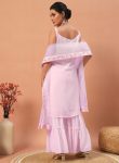 3DESIGNER GEORGETTE SEQUENCE EMBROIDERED WORK TOP SHARARA WITH DUPATTA FESTIVE WEAR WHOLESALE PRICE ETHNIC GARMENT (7)