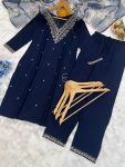 3FANCY RAYON EMBROIDERY WORK TOP BOTTOM WITH DUPATTA FESTIVE WEAR WHOLESALE PRICE ETHNIC GARMENT (8)