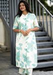 NEW ARRIVAL POLY RAYON DIGITAL PRINTED CO-ORD SET SEA GREEN