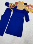 3RICH LOOK GEORGETTE PLAIN WITH BALOON SLEEVES TOP BOTTOM SET PARTY WEAR WHOLESALE PRICE ETHNIC GARMENT (4)