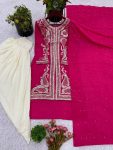 4DESIGNER CHINON SILK EMBROIDERY SEQUENCE WORK TOP DHOTI WITH DUPATTA FESTIVE WEAR WHOLESALE PRICE ETHNIC GARMENT (15)