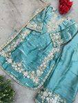 4DESIGNER JIMMY CHOO EMBROIDERY SEQUENCE WORK TOP PALAZZO WITH DUPATTA FESTIVE WEAR WHOLESALE PRICE ETHNIC GARMENT (7)