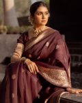 ATTRACTIVE BANARASI SOFT SILK GOLD ZARI WEAVING WORK SAREE WITH UNSTITCHED BLOUSE FESTIVAL WEAR WHOLESALE PRICE ETHNIC GARMENT (2)