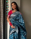 ATTRACTIVE BANARASI SOFT SILK SILVER ZARI WEAVING WORK SAREE WITH UNSTITCHED BLOUSE FESTIVAL WEAR WHOLESALE PRICE ETHNIC GARMENT (7)