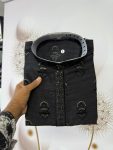 ATTRACTIVE BANGLORI SILK SEQUENCE EMBROIDERY WORK MEN’S KURTA PAYJAMA PARTY WEAR WHOLESALE PRICE ETHNIC GARMENT (8)