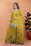 ATTRACTIVE CHINON EMBROIDERY CODING SEQUENCE WORK TOP PALAZZO WITH DUPATTA PARTY WEAR WHOLESALE PRICE ETHNIC GARMENT (13)