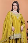 ATTRACTIVE CHINON EMBROIDERY CODING SEQUENCE WORK TOP PALAZZO WITH DUPATTA PARTY WEAR WHOLESALE PRICE ETHNIC GARMENT (13)