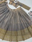 ATTRACTIVE FENDY SILK EMBROIDERY CODING SEQUENCE WORK LEHENGA CHOLI WITH DUPATTA PARTY WEAR WHOLESALE PRICE ETHNIC GARMENT (3)
