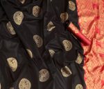 ATTRACTIVE LICHI SILK JACQUARD WEAVING WORK SAREE WITH UNSTITCHED BLOUSE PARTY WEAR WHOLESALE PRICE ETHNIC GARMENT (3)