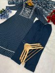 ATTRACTIVE RAYON EMBROIDERY FOIL PRINTED TOP BOTTOM WITH CHINON DUPATTA PARTY WEAR WHOLESALE PRICE ETHNIC GARMENT (3)