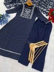 ATTRACTIVE RAYON EMBROIDERY FOIL PRINTED TOP BOTTOM WITH CHINON DUPATTA PARTY WEAR WHOLESALE PRICE ETHNIC GARMENT (5)